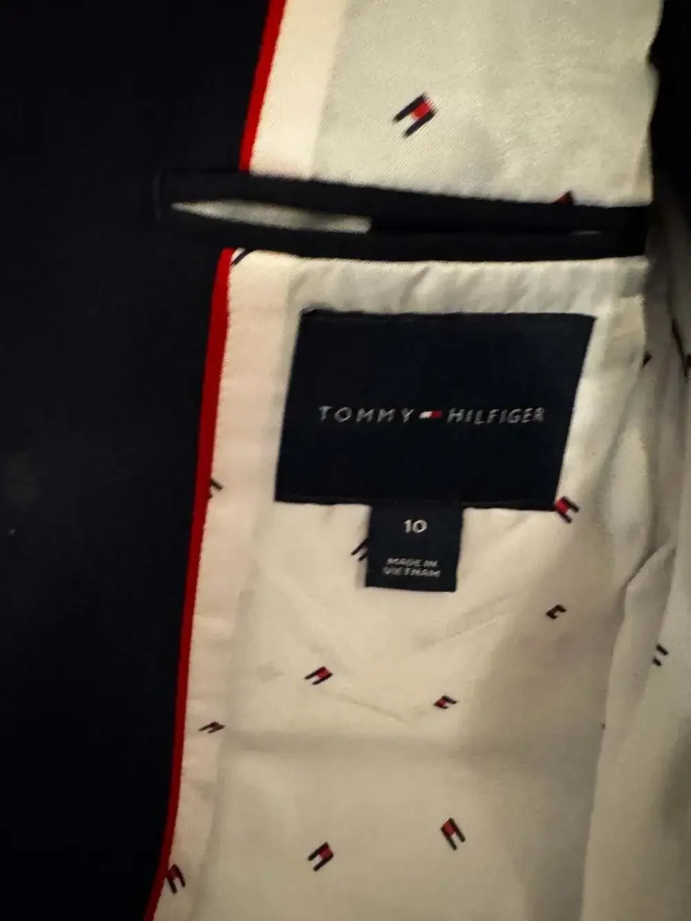 Tommy Hilfiger Boys Navy 2-Piece Suit Jacket & Pants Size 10 EUC